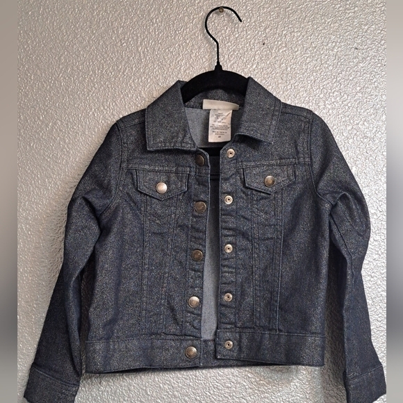Wonderkids Girl's Sparkly Jean Jacket  Size 4T - Picture 2 of 4